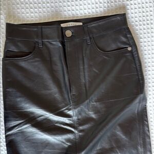 BNWT Frame Leather Black Midaxi Skirt - Size 24